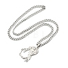 304 Stainless Steel Pendant Necklaces NJEW-L118-01P-2