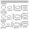 WADORN 24Pcs 6 Style Zinc Alloy Spring Gate Rings FIND-WR0003-72-3