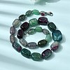 Dyed Natural Agate Cuboid Graduated Beaded Necklaces with Alloy Clasps NJEW-C113-01F-1