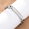 304 Stainless Steel Link Chain Bracelets for Women Men BJEW-R018-10P-3