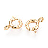 Brass Spring Ring Clasps X-KK-Q669-33G-2