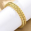 304 Stainless Steel Wheat Chain Bracelets for Women Men BJEW-R018-12G-3