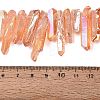 Spray Painted Electroplate Natural Quartz Crystal Points Beads Strands G-Q610-02H-4