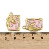 304 Stainless Steel Enamel Pendants STAS-L302-08G-3