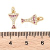 SHEGRACE Brass Micro Pave Cubic Zirconia Pendants XGRQ1U439-381G-3
