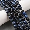 Natural Grade AA Dumortierite Quartz Round Bead Strands G-P075-43-4mm-4