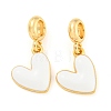 Rack Plating Alloy Enamel Heart European Dangle Charms FIND-B034-20G-06-1