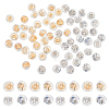 60Pcs 2 Colors Silicone with Brass Ear Nuts FIND-AR0002-78-1