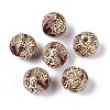 Printed Schima Wood Beads WOOD-N017-01-2