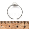 304 Stainless Steel Shell Cuff Open Rings RJEW-JR01111-02-5