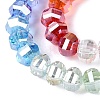 Electroplate Transparent Glass Beads Strands EGLA-N022-14A-B02-3