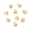Brass Bead Cap Pendant Bails KK-Z137-02G-01-1