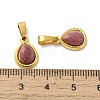 Natural Rhodonite Faceted Teardrop Charms STAS-P361-01G-04-3