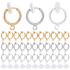 30Pcs 3 Colors Brass Clip-on Earring Findings KK-SC0003-26-1