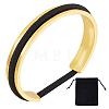 Unicraftalef 1Pc Alloy Grooved Cuff Bangle with Elastic Cord for Women BJEW-UN0001-45B-2