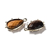 Natural Tiger Eye Pendants G-B009-02G-O-2