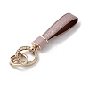 Microfiber & Zinc Alloy & Crystal Rhinestone Keychain KEYC-G062-01C-4