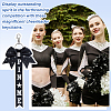 24Pcs Polyester & Rhinestone Keychains KEYC-TW0001-01-7