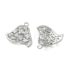 Brass Micro Pave Clear Cubic Zirconia Pendants KK-C259-02P-2