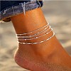 5Pcs Alloy Chain Anklets Sets WGDACCB-14-1