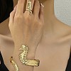 Sea Horse Alloy Cuff Bangles & Cuff Rings Sets WG48924-01-2