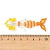 Copper Wire Wrapperd Glass Seed Beads Big Pendants PALLOY-MZ01442-02-3