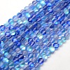 Synthetic Moonstone Beads Strands X-G-F142-8mm-08-1