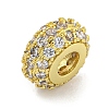 Rack Plating Brass Micro Pave Cubic Zirconia Beads KK-B091-03G-01-2