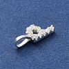 925 Sterling Silver with Cubic Zirconia Charms STER-Q004-01P-S-2