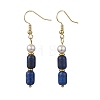 Gemstone Dangle Earrings for Women EJEW-JE07211-4