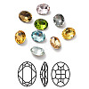 Faceted K9 Glass Rhinestone Cabochons GGLA-R402-07B-1