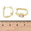 Brass Pave Single Cubic Zirconia Hoop Earrings KK-CBA98BA-18G-5