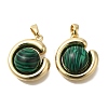 Synthetic Malachite Pendants KK-K388-01G-1