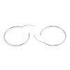 Anti-Tarnish Rhodium Plated 925 Sterling Silver Earring Hoop STER-T007-112P-02-2