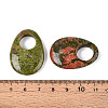 Natural Unakite Large Hole Pendants G-N348-06B-08-3
