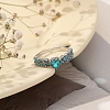 Alloy Rhinestone Plain Band Rings PW-WG5A413-01-1