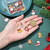 24Pcs 12 Styles Christmas Theme Alloy Enamel Pendants ENAM-FS0002-19G-7