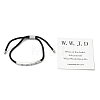 Word WWJD Polyester Cord Slider Bracelets BJEW-P384-01P-5