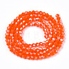 Opaque Solid Color Electroplate Glass Beads Strands EGLA-A039-P2mm-A03-3