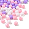 100pcs 3 Colors Opaque Acrylic Beads MACR-YW0004-01C-03-1