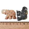 Natural Mixed Gemstone Carved Pendants G-D365-01B-3