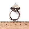 Irregular Oval Natural Citrine Adjustable Rings RJEW-M157-09R-4