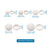 150Pcs 5 Styles 316 Surgical Stainless Steel Lace Edge Bezel Cups STAS-CD0001-09-7