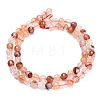 Grade A Natural Red Hematoid Quartz/Ferruginous Quartz Beads Strands G-L642-F03-6mm-3