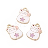 Alloy Enamel Pendants ENAM-H039-02G-4