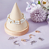 8Pcs 2 Colors Brass Micro Pave Clear Cubic Zirconia Twister Clasps ZIRC-BBC0001-97-4