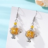 Glass Seed Beaded Dangle Earrings EJEW-MZ00703-01-1