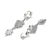 Leaf 304 Stainless Steel Dangle Earrings EJEW-L283-017P-2