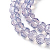 Baking Painted Transparent Glass Beads Strands DGLA-A034-J8MM-D03-3