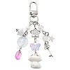 Glass & Resin & Alloy Pendant Decorations HJEW-YW00408-04-1